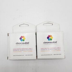 2 Pack ChromaLabel 1/2" Inch Round Green Dot Stickers, 1000 per Dispenser